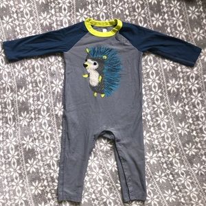 Baby boy 12-18 month Tea Collection romper.